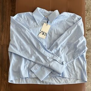 Zara Women’s Sky Blue Casual Shirt